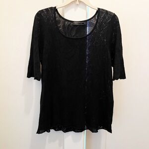Peruvian Connection‎ Black Top XL Pima Cotton Modal Soft Classic